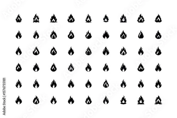 Fototapeta wood fire vector