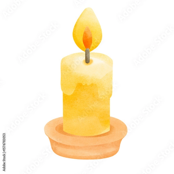 Fototapeta candle on a white background