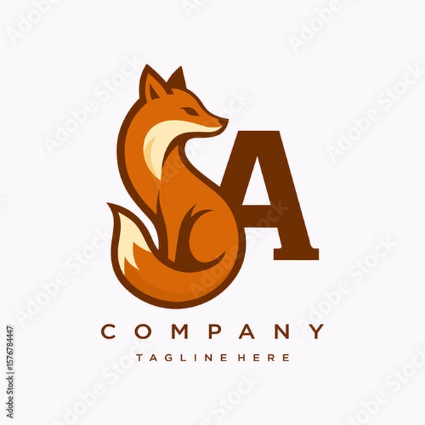 Obraz Letter A Fox Logo Designs