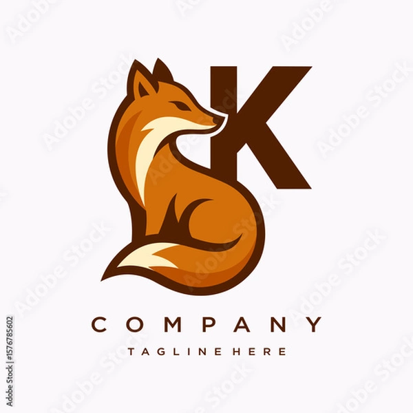 Obraz Letter K Fox Logo Designs