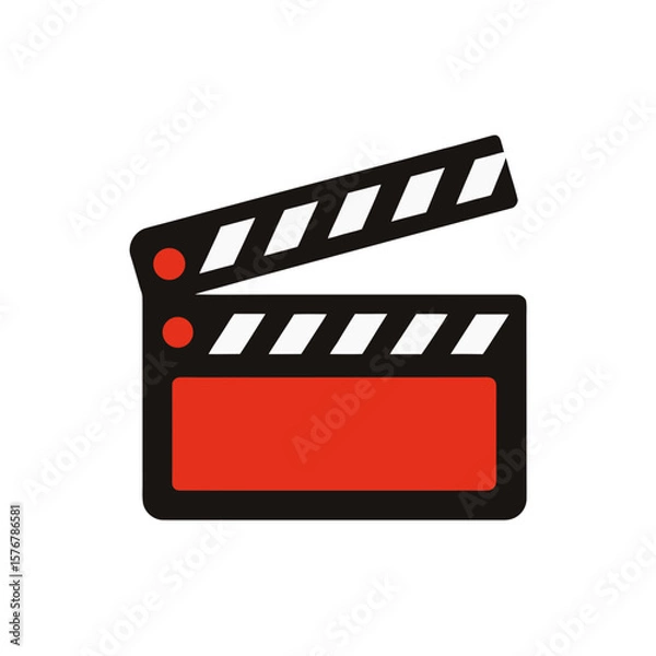Obraz movie clapper board vector illustration