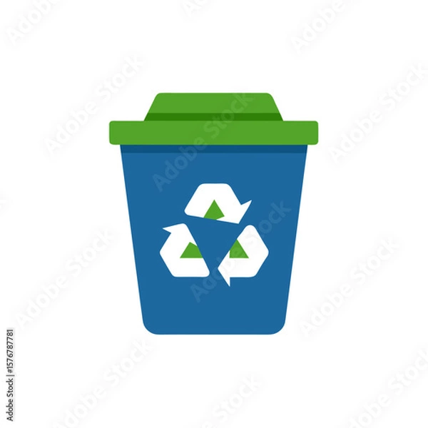 Obraz recycle bin with recycle symbol