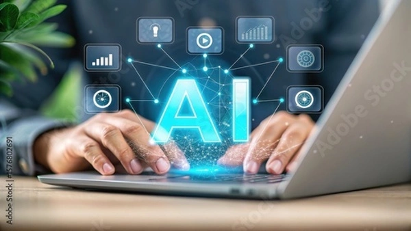 Fototapeta AI Technology Revolutionizing Data and Business Processes