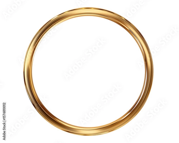 Fototapeta Circular gold frame element