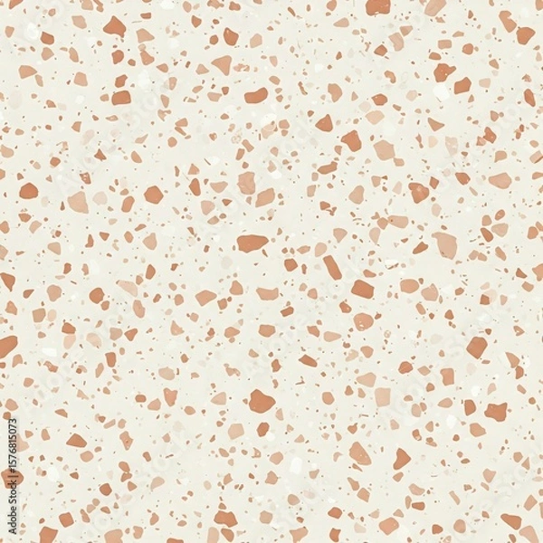 Obraz Modern terrazzo pattern with speckled texture, muted clay tones, minimal seamless background