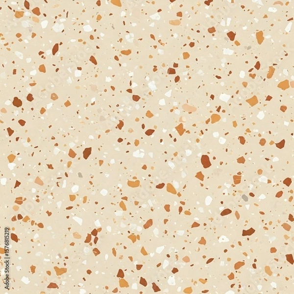 Obraz Modern terrazzo pattern with speckled texture, muted clay tones, minimal seamless background