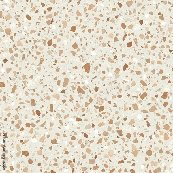 Obraz Modern terrazzo pattern with speckled texture, muted clay tones, minimal seamless background