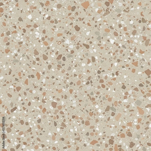 Obraz Modern terrazzo pattern with speckled texture, muted clay tones, minimal seamless background