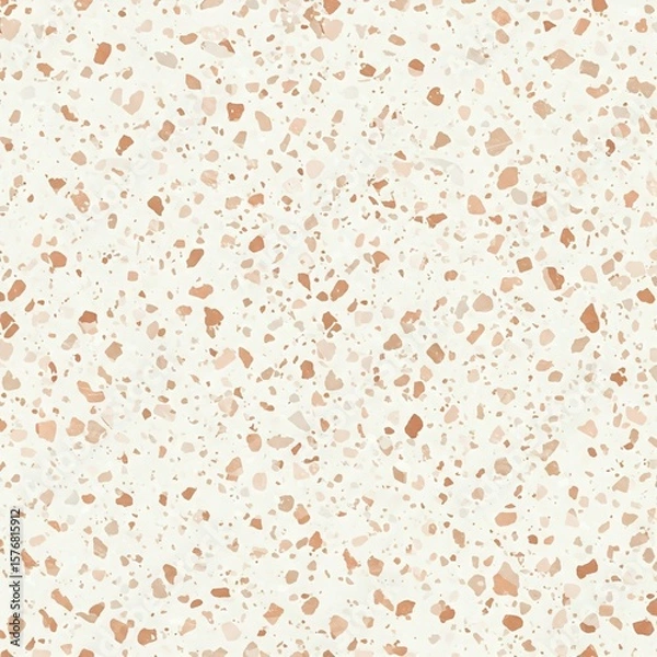 Obraz Modern terrazzo pattern with speckled texture, muted clay tones, minimal seamless background