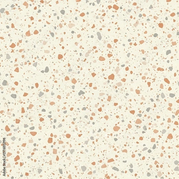 Obraz Modern terrazzo pattern with speckled texture, muted clay tones, minimal seamless background