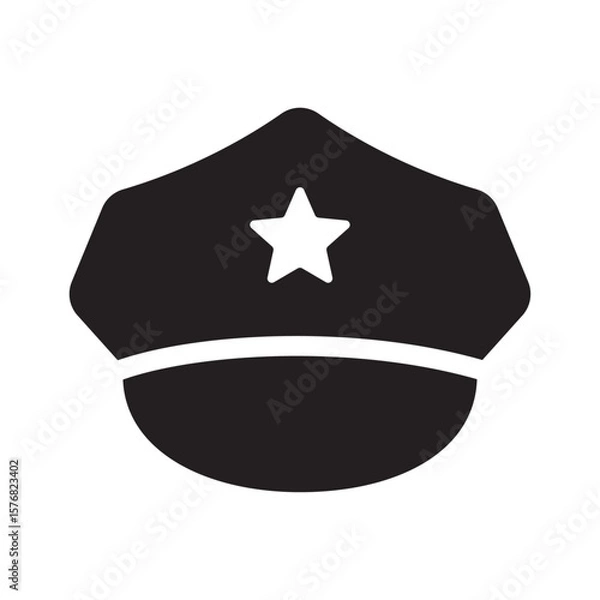 Obraz police hat icon 