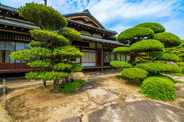 Obraz 山口県　防府市　旧毛利家本邸　庭園