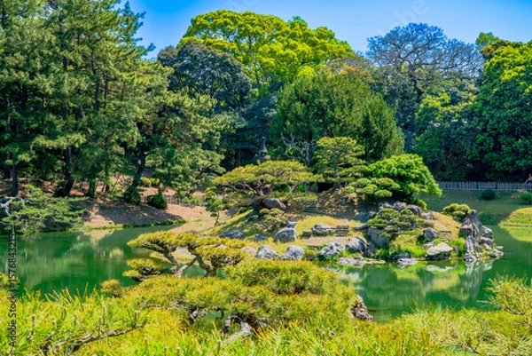 Obraz 香川県　特別名勝庭園　栗林公園