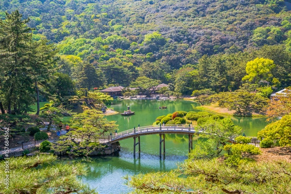 Obraz 香川県　特別名勝庭園　栗林公園