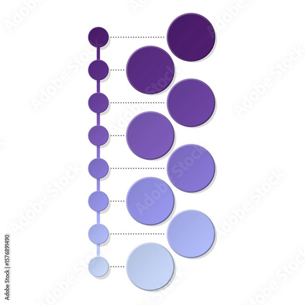Fototapeta Business Timeline Infographic With 8 Steps