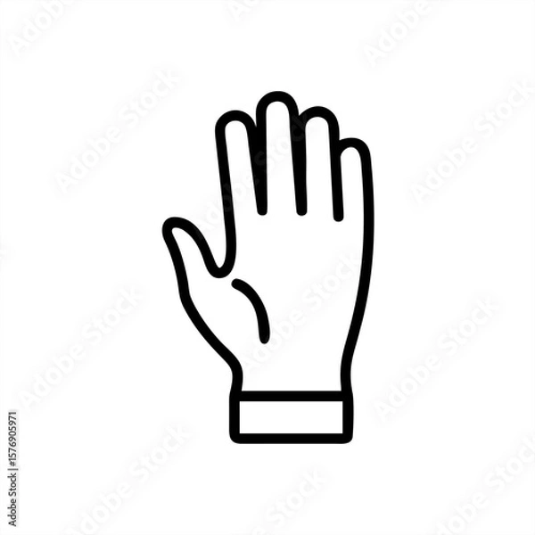 Fototapeta Single Medical Glove on transparent background for web and graphic design