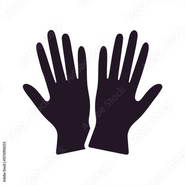 Fototapeta Surgical Gloves Pair on transparent background for web and graphic design