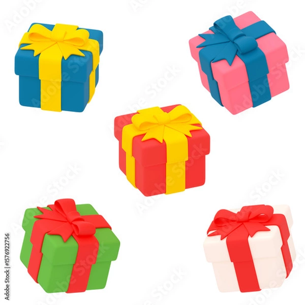 Obraz カラフルなプレゼントボックスアイコン