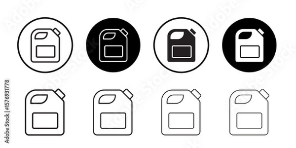Fototapeta canister of motor oil icon simple outline vector sign
