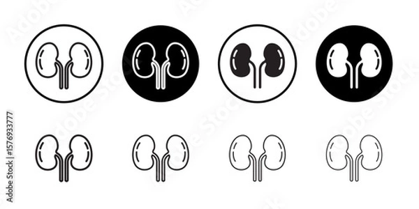 Fototapeta Human kidneys icon simple outline vector sign