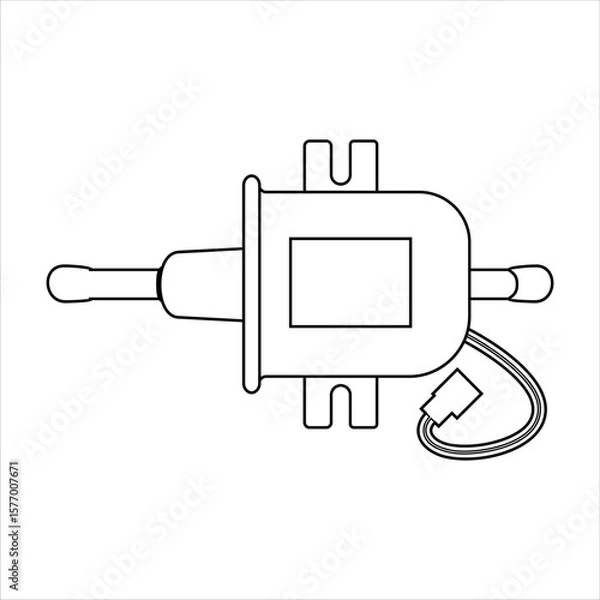 Fototapeta Close up of outline drawing car Electric Fuel Pump
isolate on white background vector illustration.