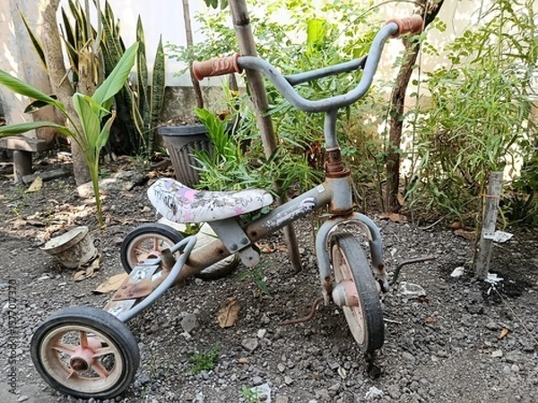 Obraz old bicycle in the garden