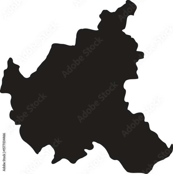 Fototapeta Guanajuato state map in mexico