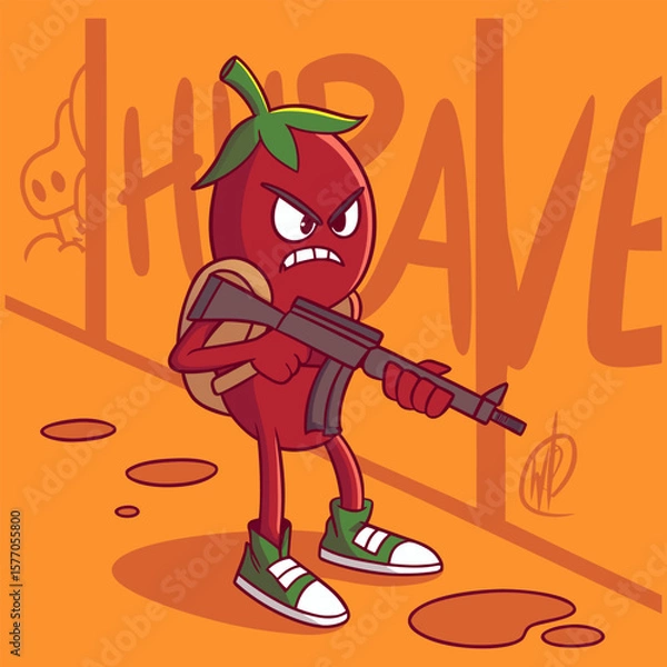 Obraz Cartoon Style Chili