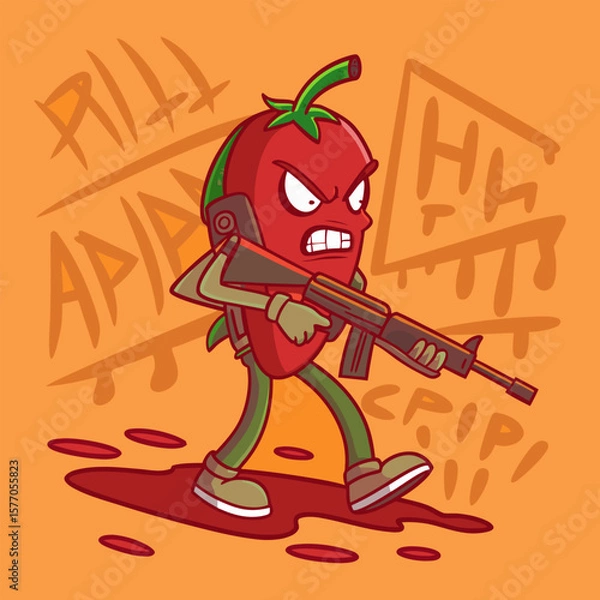 Obraz Cartoon Style Chili