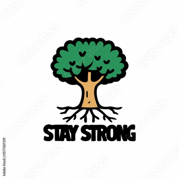 Fototapeta green tree vector
