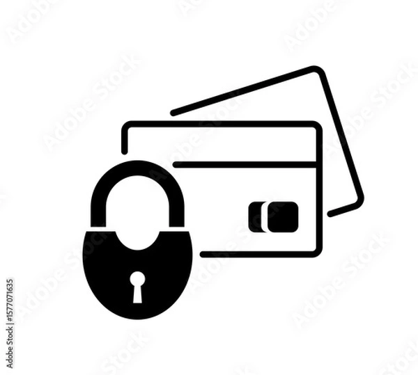 Obraz Secured payment icon vector editable