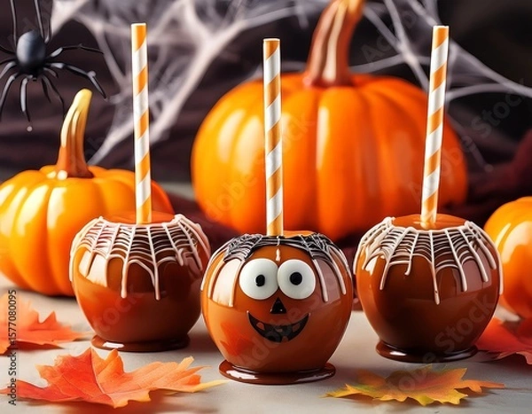 Obraz Apples decorated to look like characters