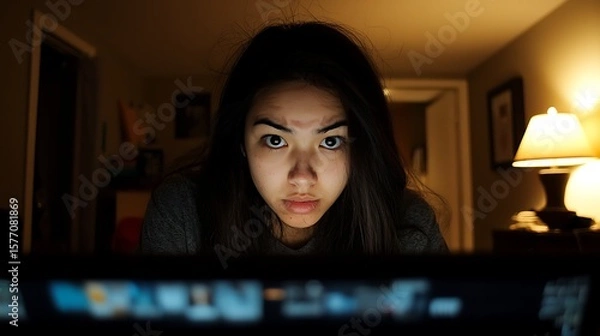 Obraz woman watching something