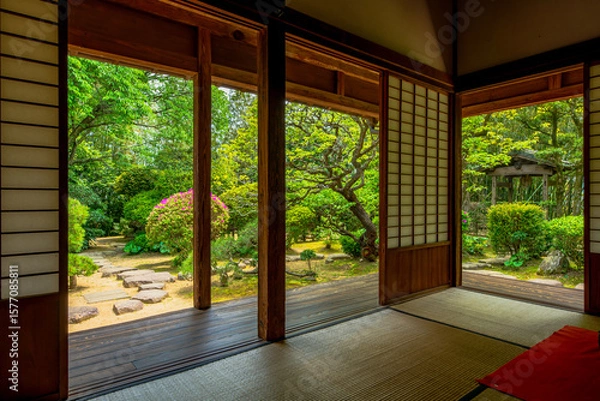 Obraz 大分県　杵築の町並み　磯矢邸