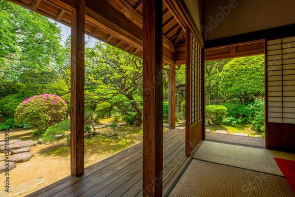 Obraz 大分県　杵築の町並み　磯矢邸