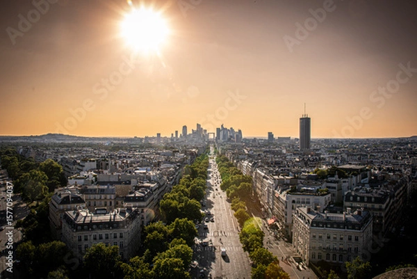 Obraz sunset over paris