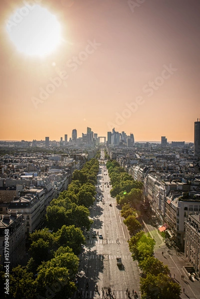 Obraz sunset over the city Paris