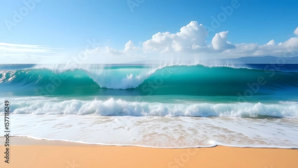 Fototapeta waves on the beach