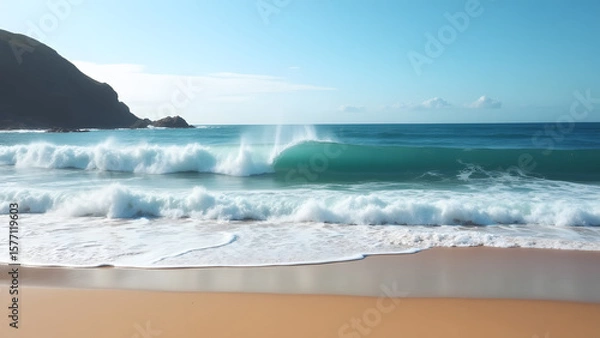 Fototapeta waves on the beach