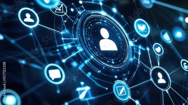 Fototapeta Enhancing HR Processes Through Technology: Exploring HRIS Platforms for Data Management and Human Resource Information Systems HRIS. the use