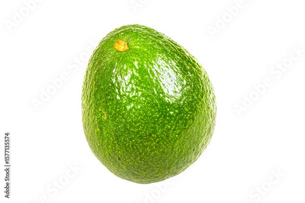 Obraz a green avocado on a white background