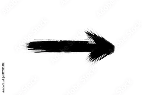 Obraz Arrow vector marker isolated mark hand draw. grunge