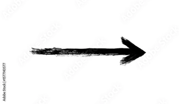 Obraz Arrow vector marker isolated mark hand draw. grunge