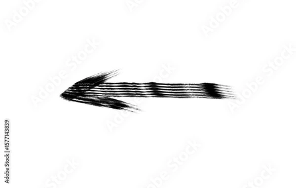 Fototapeta Arrow vector marker isolated mark hand draw. grunge