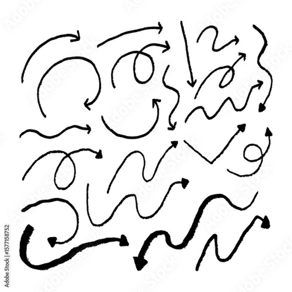 Obraz hand drawn doodle arrows set