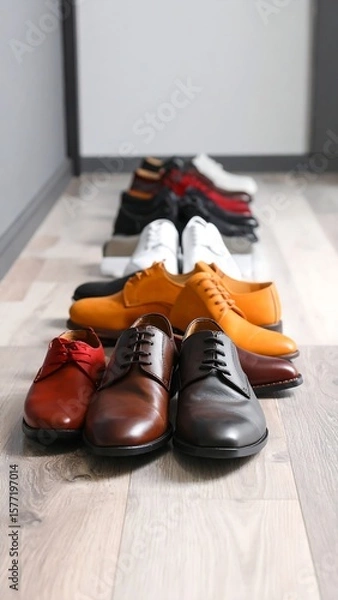 Obraz Row of various leather shoes (1)