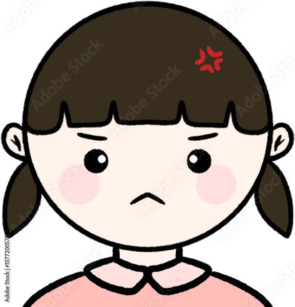 Obraz 화난 소녀 일러스트