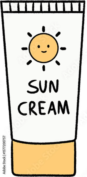 Obraz suncream illustration