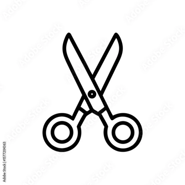 Fototapeta Scissors Icon for Creativity and Crafting Topics