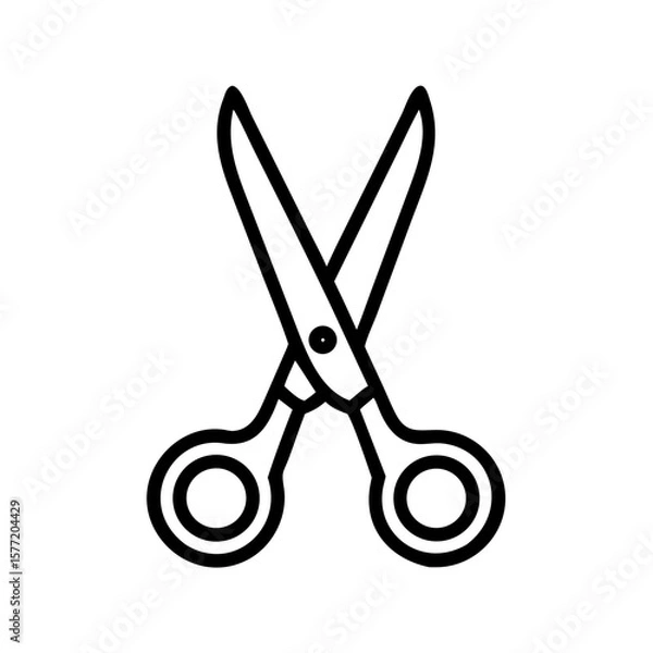 Fototapeta Scissors Icon for Creativity and Crafting Topics
